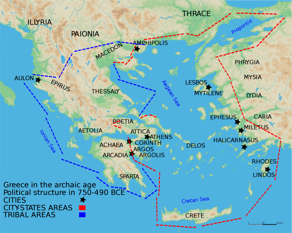 Ancient Greeks One And Many Classicsforall Org Uk   Greece Map 